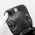 CHANEL MINI DUMA BACKPACK LAMBSKIN BLACK LGHW (MICROCHIP)