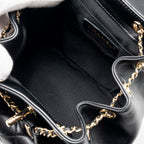 CHANEL MINI DUMA BACKPACK LAMBSKIN BLACK LGHW (MICROCHIP)
