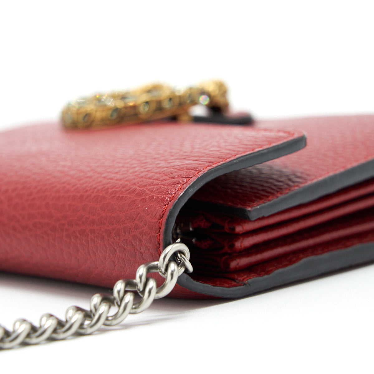 GUCCI DIONYSUS CHAIN WALLET RED GOLD/SLIVER HARDWARE