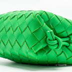 BOTTEGA VENETA MINI LOOP CAMERA BAG LAMBSKIN GREEN GHW