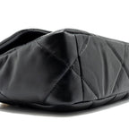 CHANEL SMALL 19 BAG GOATSKIN BLACK MULTICOLOUR HARDWARE