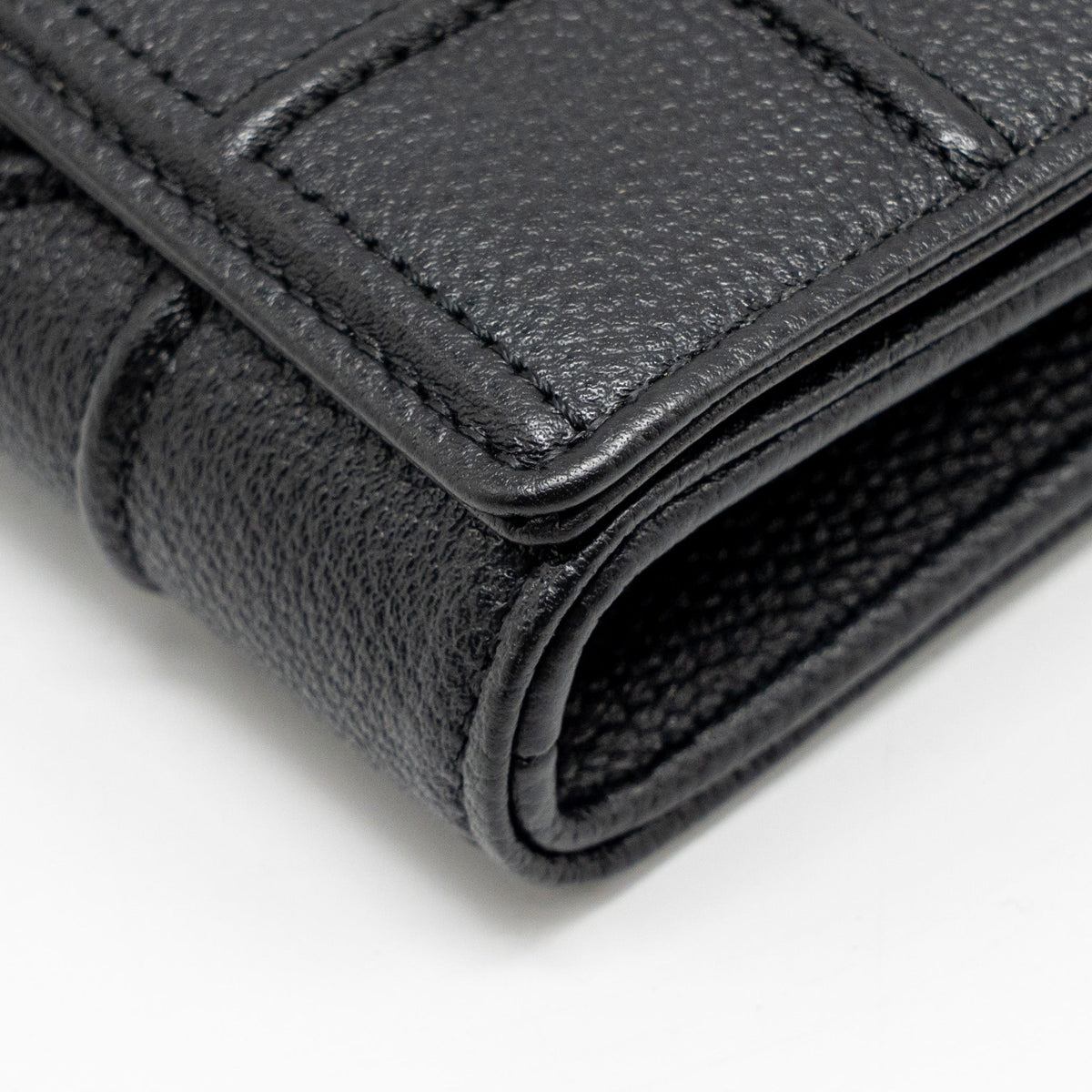 DIOR DIORAMA WALLET WITH CHAIN CALFSKIN BLACK GHW
