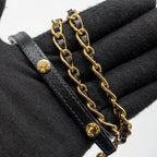 PRADA LONG WALLET WITH CHAIN SAFFIANO BLACK GHW
