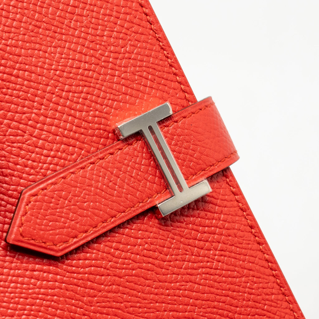 Hermes Béarn Wallet Epsom tomato Red SHW