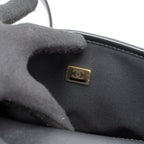 CHANEL 22K TOP HANDLE MESSENGER BAG PATENT LEATHER BLACK BRUSHED GHW (MICROCHIP)