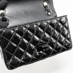 CHANEL MINI 2.55 REISSUE PATENT SO BLACK