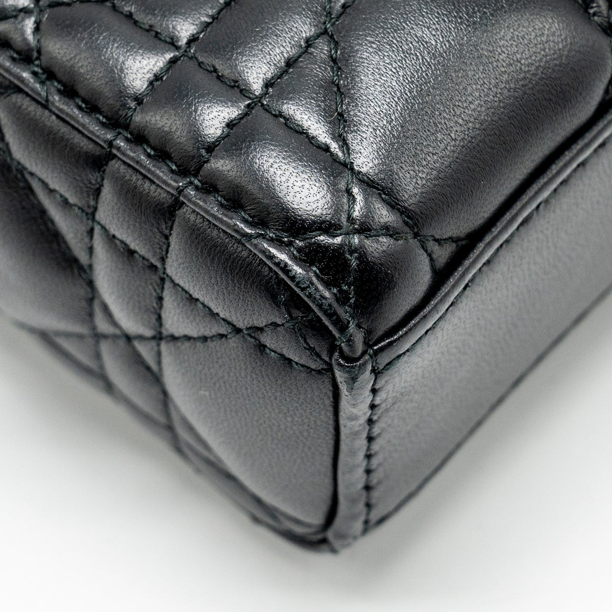 DIOR LADY D-JOY SMALL  BAG LAMBSKIN BLACK LGHW
