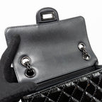 CHANEL MINI 2.55 REISSUE PATENT SO BLACK