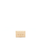 CHANEL CLASSIC MINI FLAP CARDHOLDER CAVIAR BEIGE GHW