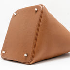 HERMES Picotin 22 Lock Bag Clemence Gold SHW