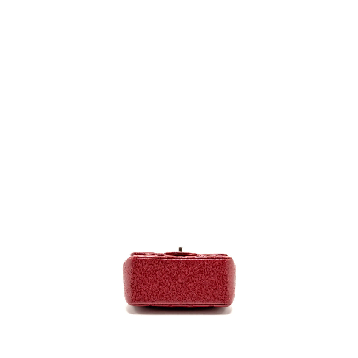 Chanel Classic Mini Square Flap Bag Caviar Red SHW
