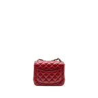 Chanel Classic Mini Square Flap Bag Caviar Red SHW