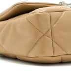 CHANEL 22B SMALL 19 BAG LAMBSKIN BEIGE MULTICOLOR HARDWARE (MICROCHIP)