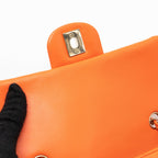 CHANEL MINI RECTANGULAR FLAP BAG LAMBSKIN ORANGE SHW