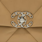 CHANEL 22B SMALL 19 BAG LAMBSKIN BEIGE MULTICOLOR HARDWARE (MICROCHIP)