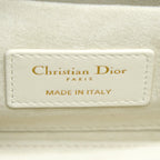 DIOR LADY D-JOY BAG LATTE CANNAGE LAMBSKIN WHITE LGHW