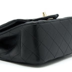 CHANEL MINI SQUARE FLAP BAG LAMBSKIN BLACK LGHW