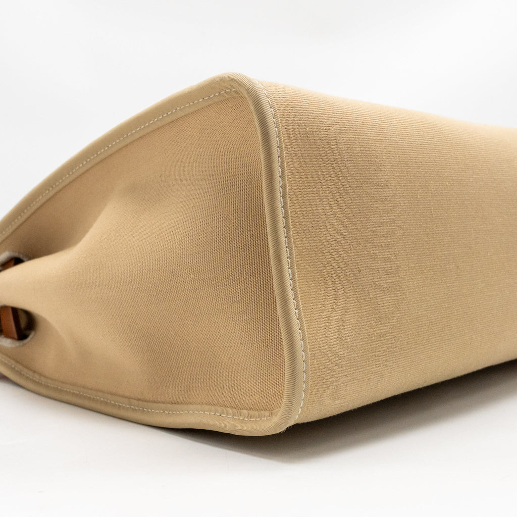 Hermes herbag 31 zip bag canvas/hunter leather trench SHW