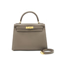 Hermes Kelly 28 Epsom Leather 8F Etain GHW