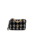 Chanel Small 19 Bag Houndstooth Tweed Black/White Multicolour Hardware