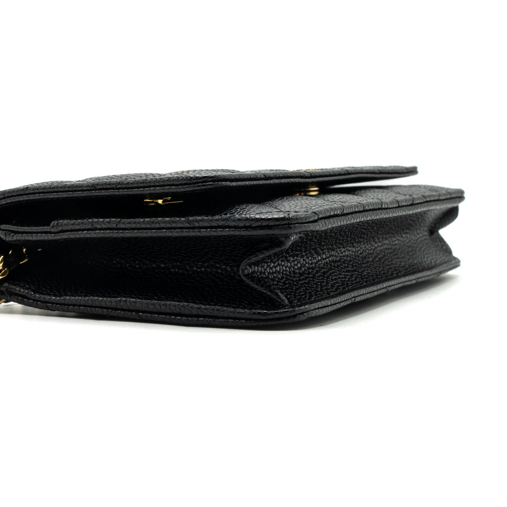 CHANEL CLASSIC WALLET ON CHAIN CAVIAR BLACK GHW