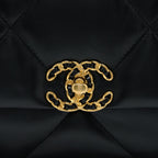 CHANEL SMALL 19 BAG LAMBSKIN BLACK MULTICOLOUR HARDWARE (MICROCHIP)
