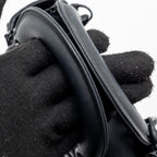 DIOR MINI LADY DIOR CANNAGE CALFSKIN BLACK WITH BLACK HARDWARE