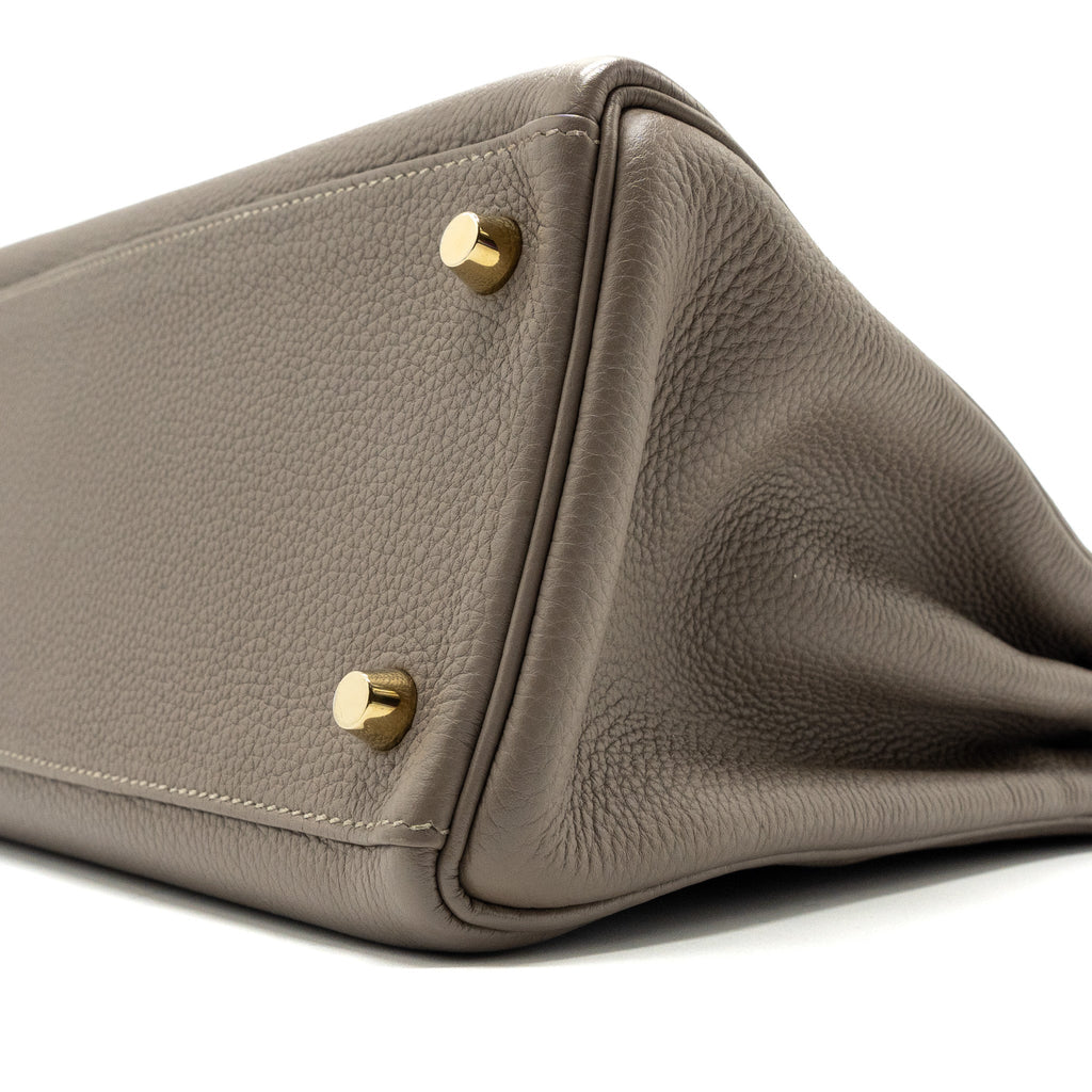 Hermes Kelly 28 togo gris asphalt GHW