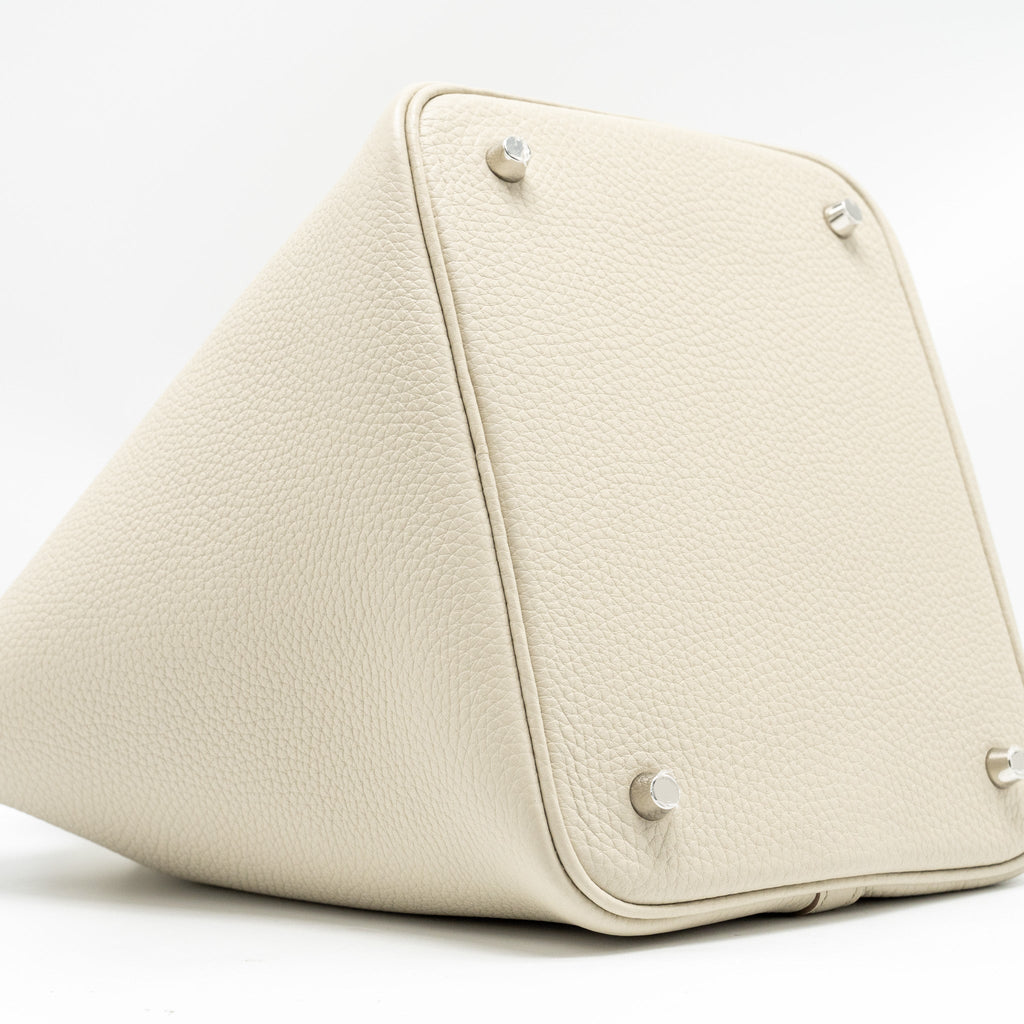Hermes Picotin 22 Lock Bag Clemence Beton SHW