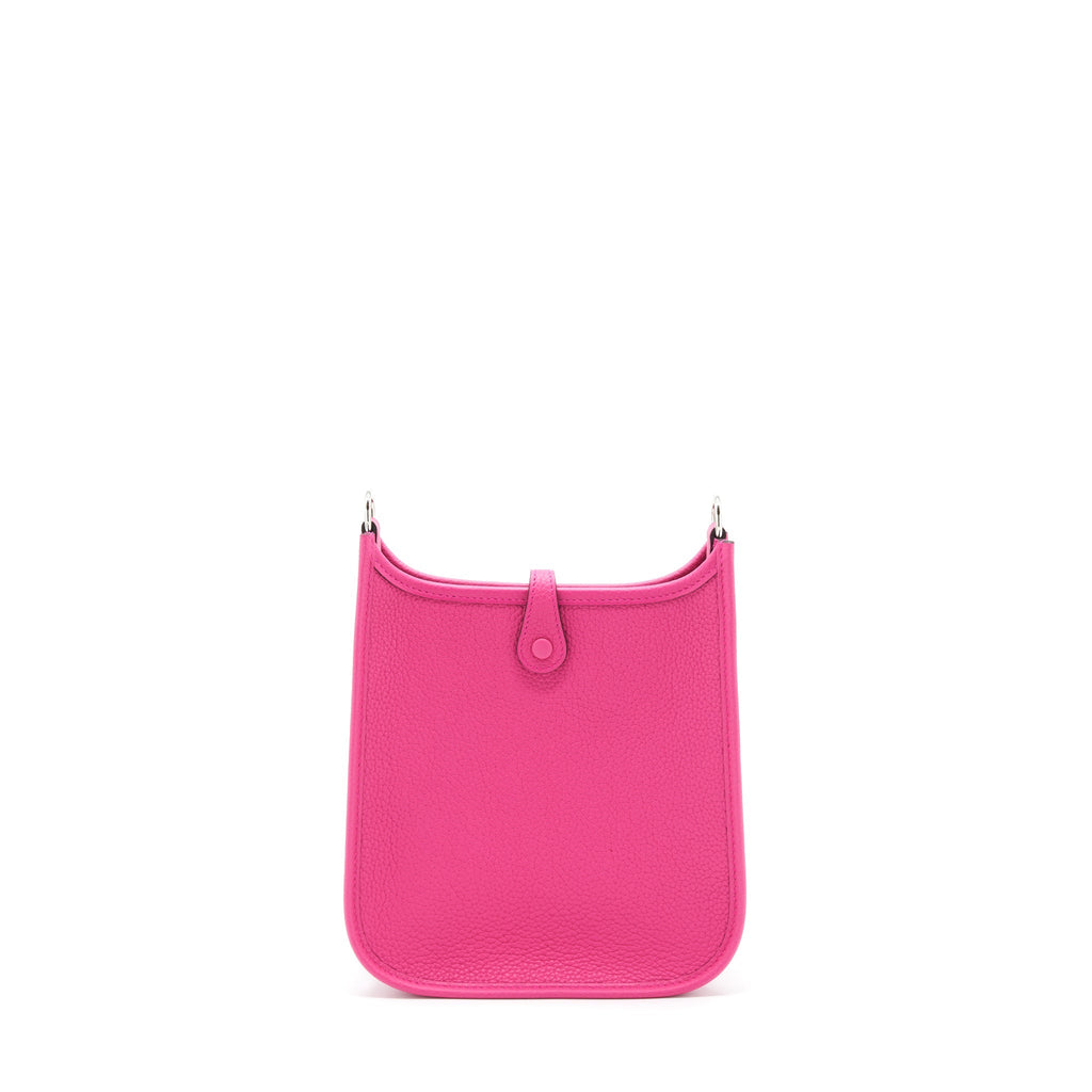 Hermes Mini Evelyne Clemence Rose Shocking SHW