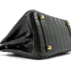 HERMES BIRKIN 25 SHINY CROCODILE NILOTICUS 88 GRAPHITE GHW