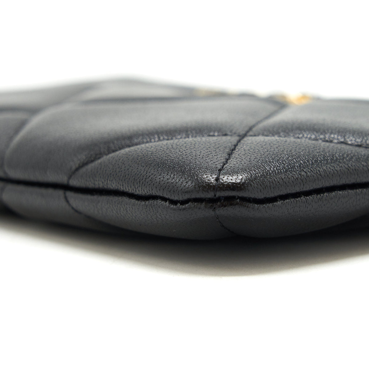CHANEL 19 SMALL POUCH GOATSKIN BLACK GHW