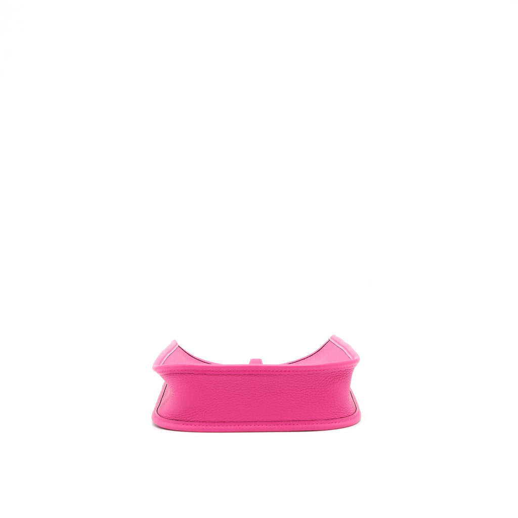Hermes Mini Evelyne Clemence Rose Shocking SHW