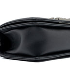 CHANEL SMALL BOY BAG CAVIAR BLACK RUTHENIUM HARDWARE (MICROCHIP)