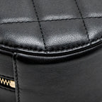 Chanel Round Clutch With Pearl Chain Lambskin Black GHW