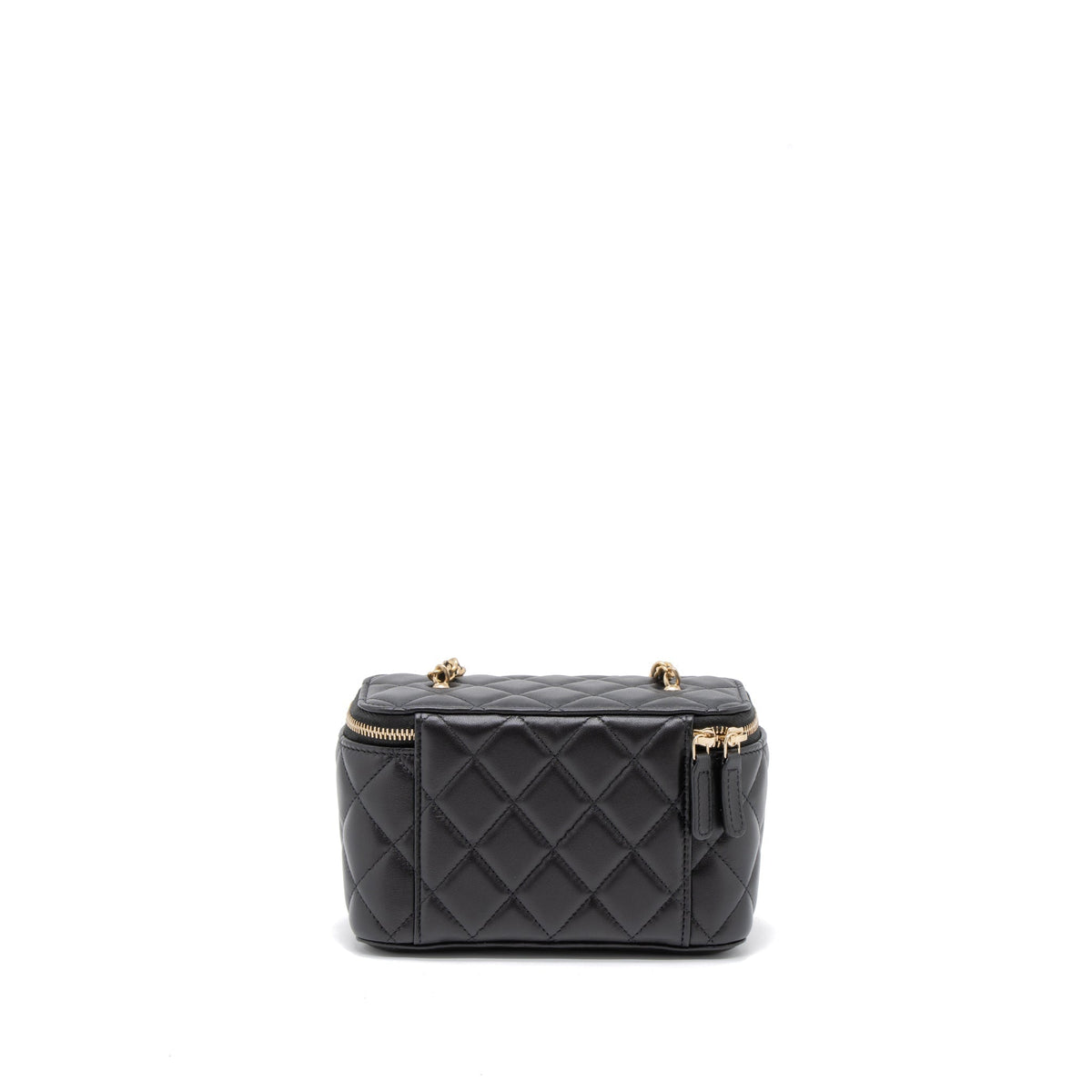 CHANEL 23C PEARL CRUSH LONG VANITY LAMBSKIN BLACK BRUSHED GHW (MICROCHIP)