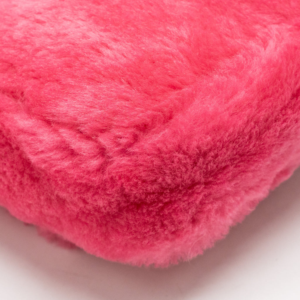 Fendi baguette bag shearling Nappa lambskin Pink SHW