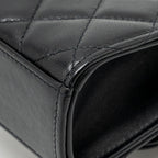 CHANEL MINI TRENDY CC CLUTCH WITH CHAIN LAMBSKIN BLACK LGHW