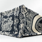 DIOR SMALL BOOK TOTE BLUE/WHITE TOILE DE JOUY REVERSE EMBROIDERY