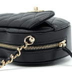 CHANEL 22S SMALL HEART BAG LAMBSKIN BLACK LGHW