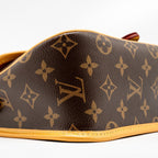 LOUIS VUITTON DIANE BAG WITH FUCHSIA STRAP MONOGRAM CANVAS GHW