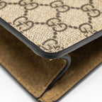 GUCCI DIONYSUS SHOULDER BAG GG SUPREME CANVAS/SUEDE BEIGE SHW