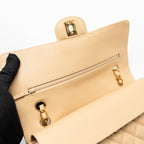 CHANEL MEDIUM CLASSIC DOUBLE FLAP BAG CAVIAR BEIGE GHW