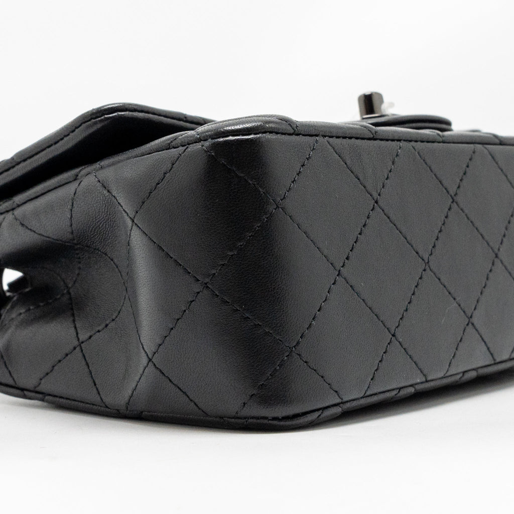 Chanel Mini Rectangular Flap Bag Lambskin SO Black (Microchip)