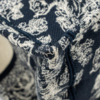 DIOR SMALL BOOK TOTE BLUE/WHITE TOILE DE JOUY REVERSE EMBROIDERY