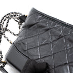CHANEL SMALL GABRIELLE HOBO BAG AGED CALFSKIN BLACK MULTICOLOUR HARDWARE