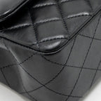 Chanel Mini Rectangular Flap Bag Lambskin SO Black (Microchip)