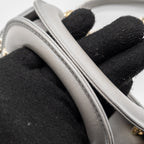 DIOR MINI LADY DIOR LAMBSKIN LIGHT GREY LGHW