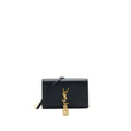 Saint Lauren Kate wallet on chain with Tassel black GHW