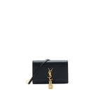Saint Lauren Kate wallet on chain with Tassel black GHW